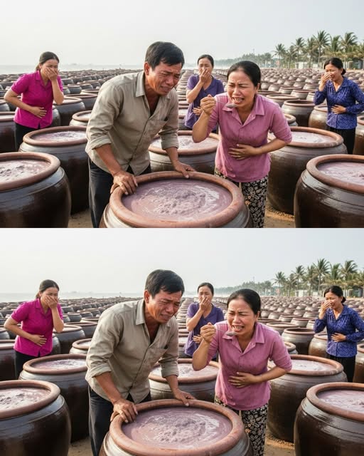 Nhà ông Ba ủ mắm tôm nổi tiếng cái làng này, tháng bán cả tấn, vậy mà đêm qua cãi nhau om sòm với lái buôn vì mắm tôm đóng vơi