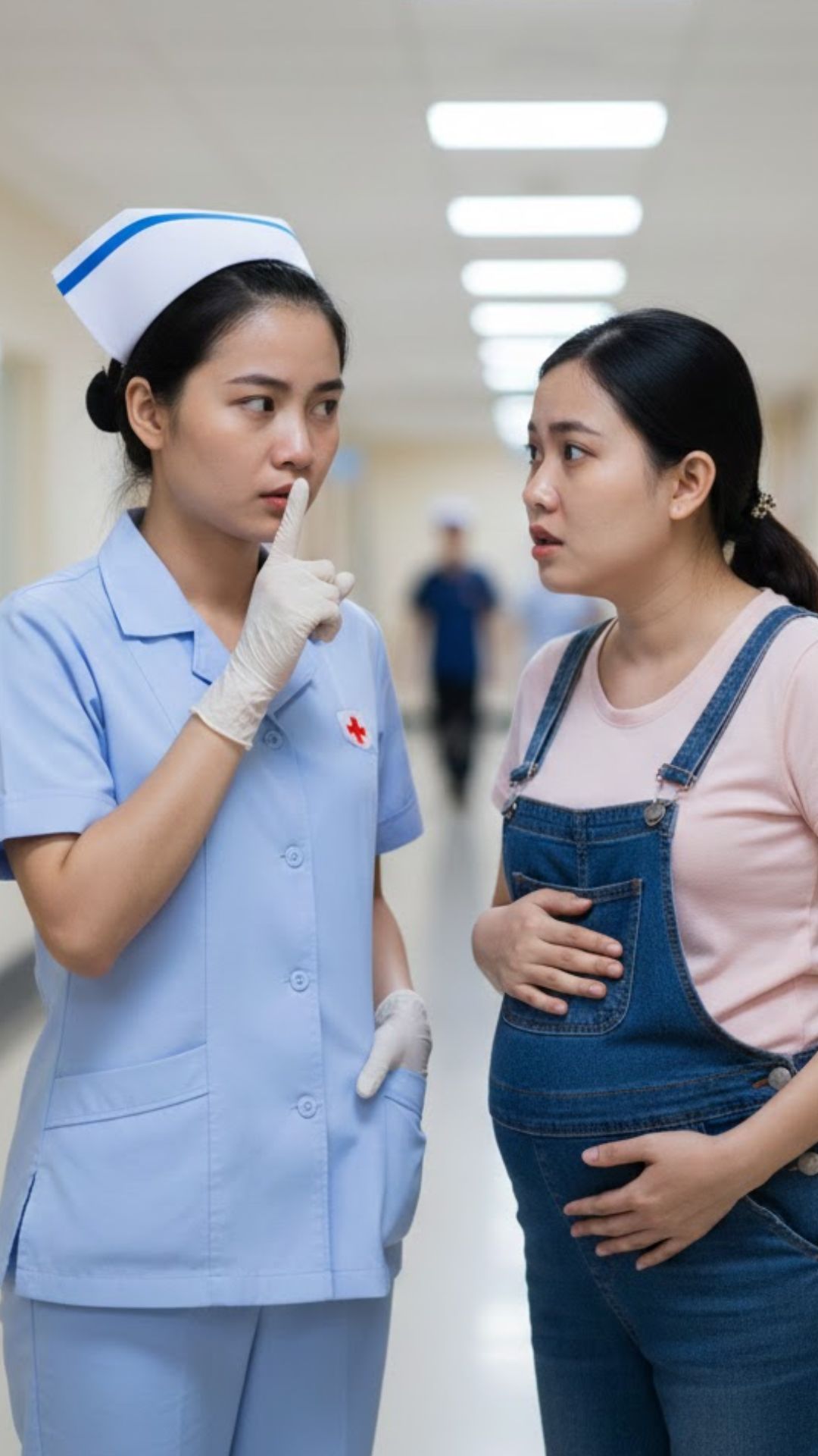 Mẹ chồng đưa tôi đi kh/ám th/ai, bà vừa ra ngoài, nữ y tá ghé tai tôi: “L/y hô/n đi! Ch/ạy m/au còn kịp!”, hôm sau tôi phát hiện ra điều ki/nh khủ/ng…