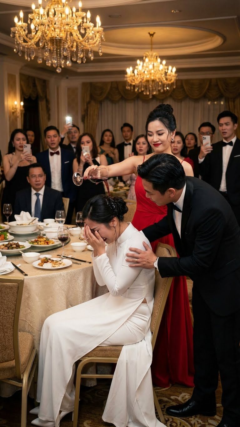 Chồng Giữ Tay Để Tiểu Tam Đổ Rượu Lên Đầu Vợ Ngay Tiệc Tất Niên, 5 Phút Sau Chị Gái Vợ Giám Đốc Công An Đến Dạy Cho Hắn 1 Bài Học