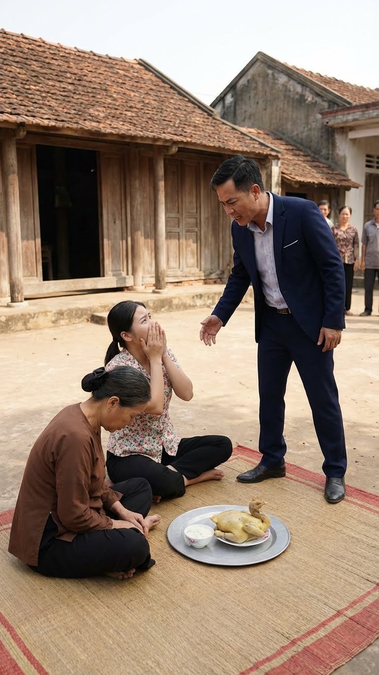 Tôi và chồng lái xe Lexus về quê thăm mẹ tôi nhưng bà chỉ đãi đúng một con gà luộc