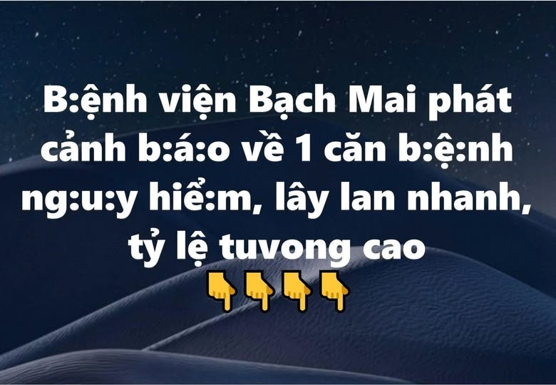 B:ệnh viện Bạch Mai phát cảnh b:á:o về 1 căn bệnh ng:u:y hiể:m, lây lan nhanh, tỷ lệ tuvong cao