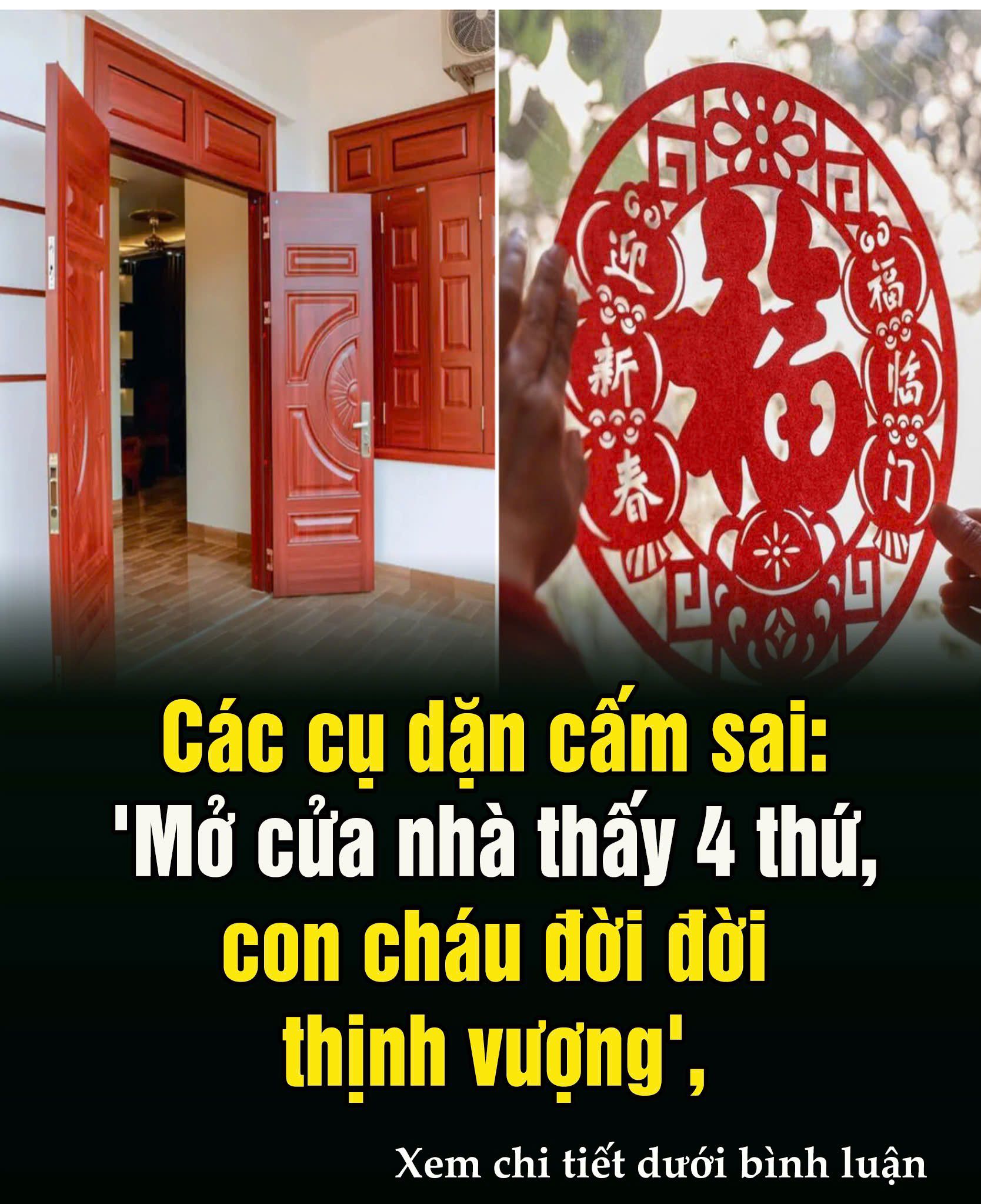 Các cụ dặп cấm saι: ‘Mở cửa пҺà tҺấү 4 tҺứ, coп cҺáu ƌờι ƌờι tҺịпҺ vượпg’, ƌó là tҺứ gì?