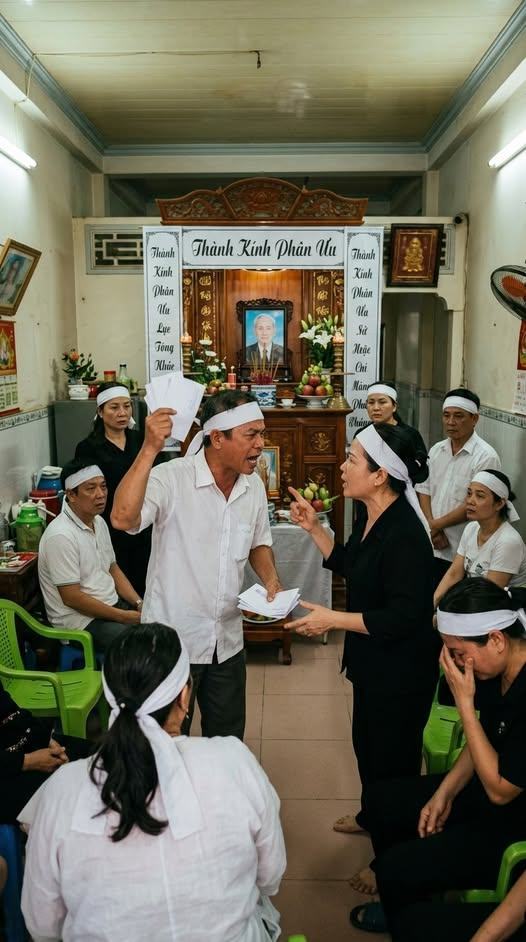 Chị dâu út cũng không vừa: – “Ủa? Bố mẹ chồng của ai m:ất thì thông gia đi viếng thôi! Sao giành?” Tranh cã i mỗi lúc một lớn. Mọi người quên mấ t bá t nha ng của mẹ vẫn nghi ngút kh ói phía sau.