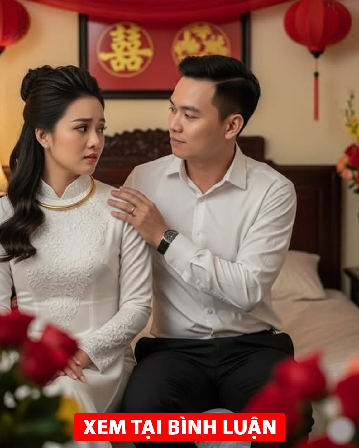 Gần đến ngày cưới, chú rể của tôi bỗng bỏ trốn theo người con gái mà hắn yêu. Để giữ thể diện cho gia đình, tôi buộc lò ng phải lên xe hoa với em trai hắ n. Đêm tâ n hô n, anh ta kéo tôi vào lò ng và cho xem 1 thứ…