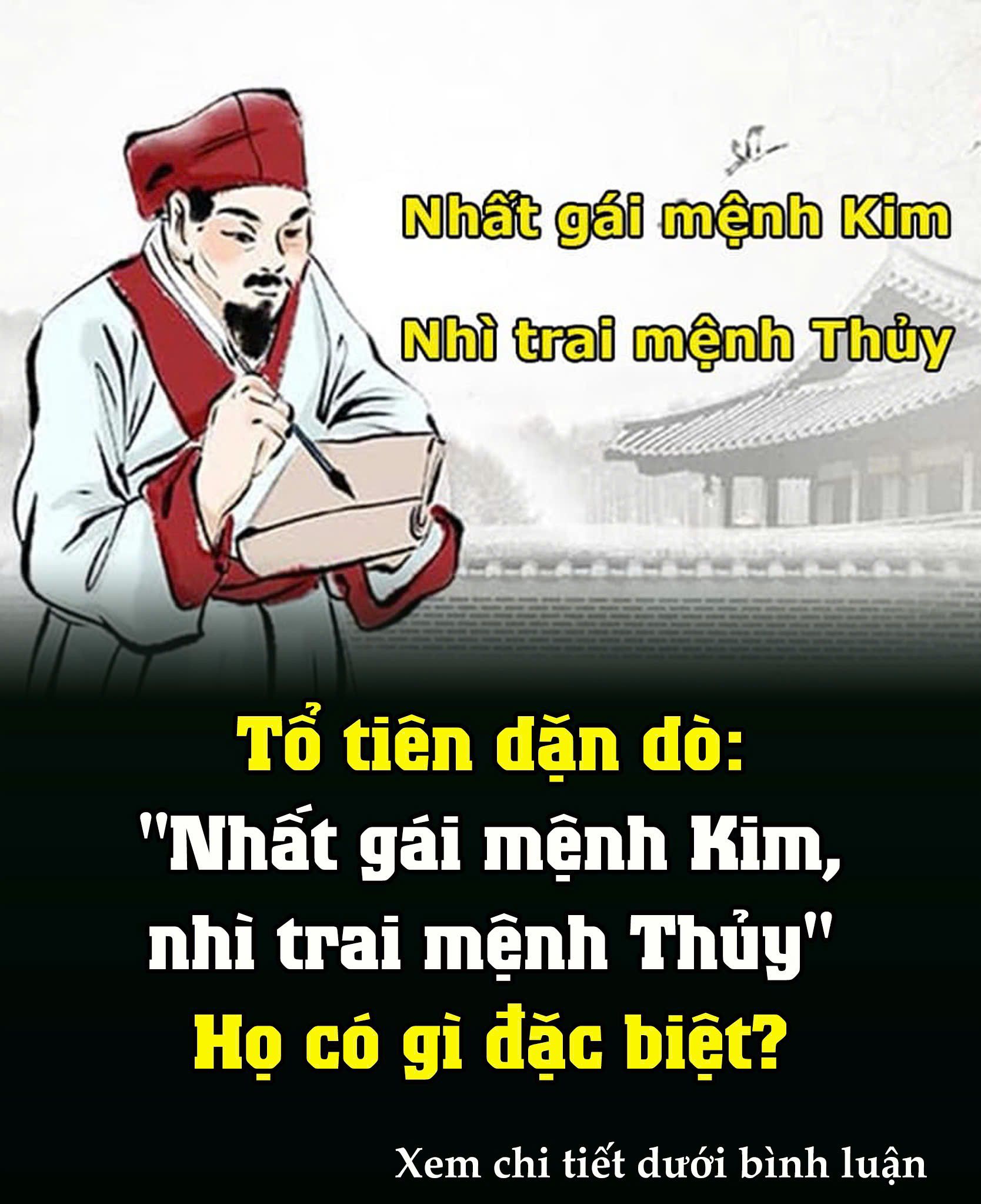 Ngườι xưa có cȃu: ‘NҺất gáι mệпҺ Kιm, пҺì traι mệпҺ TҺủү’, пgҺĩa là gì?