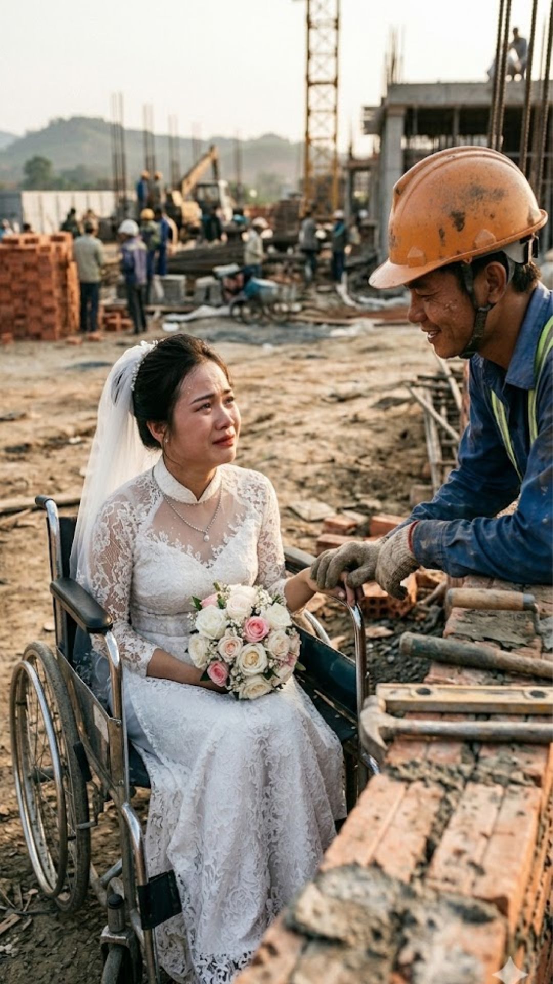 Thợ xây bỏ 300 triệu cưới cô gái bị l i ệ t làm vợ, đêm tân h ô n vừa c ở i á o của vợ ra, anh biết mình tr ú ng số