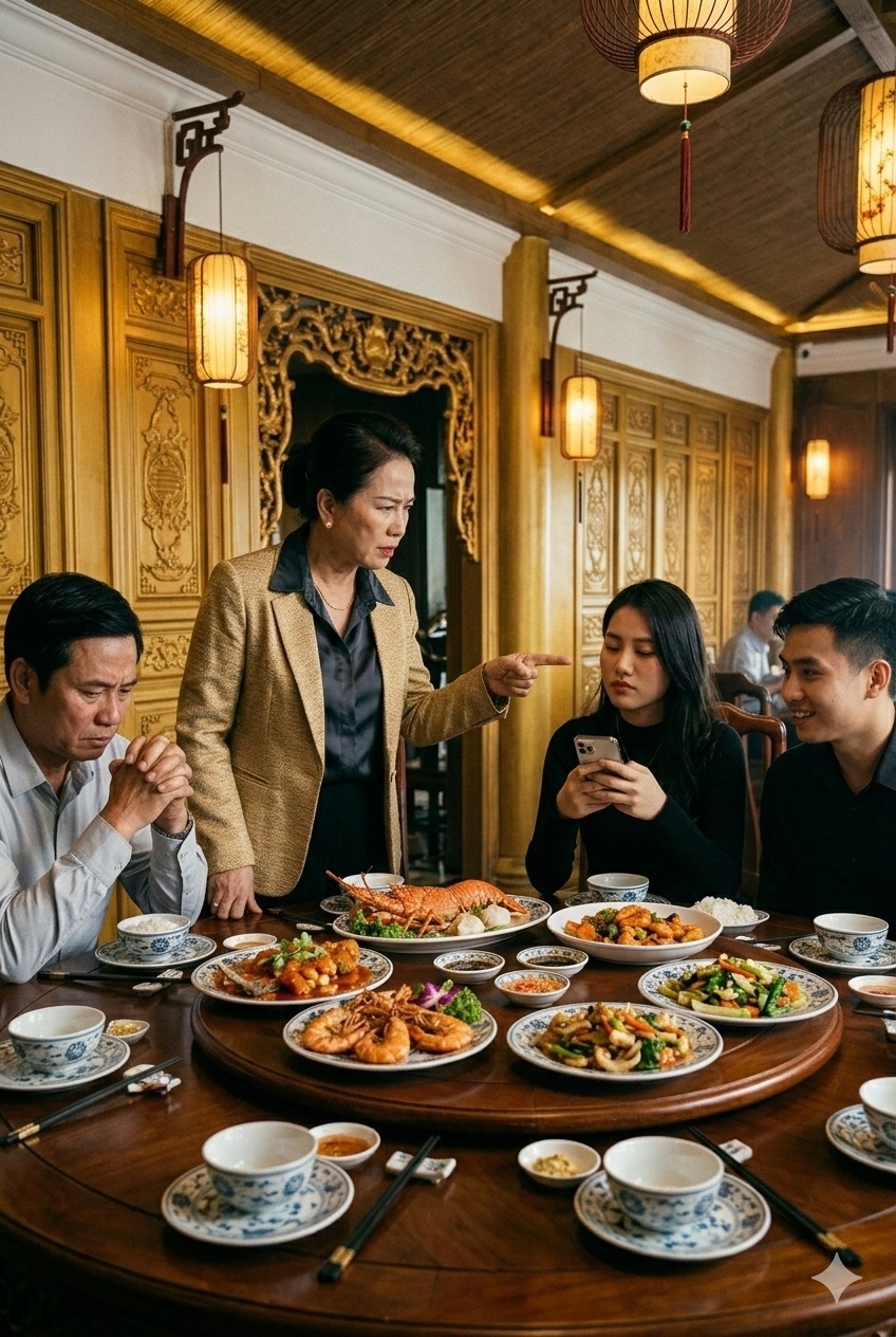 Cả Nhà Chồng Đi Ăn Hải Sản Gọi Liền 28 Món Đến lúc Thanh Toán, Bà Chỉ Tay Vào Tôi Bảo “Con trả đi!”