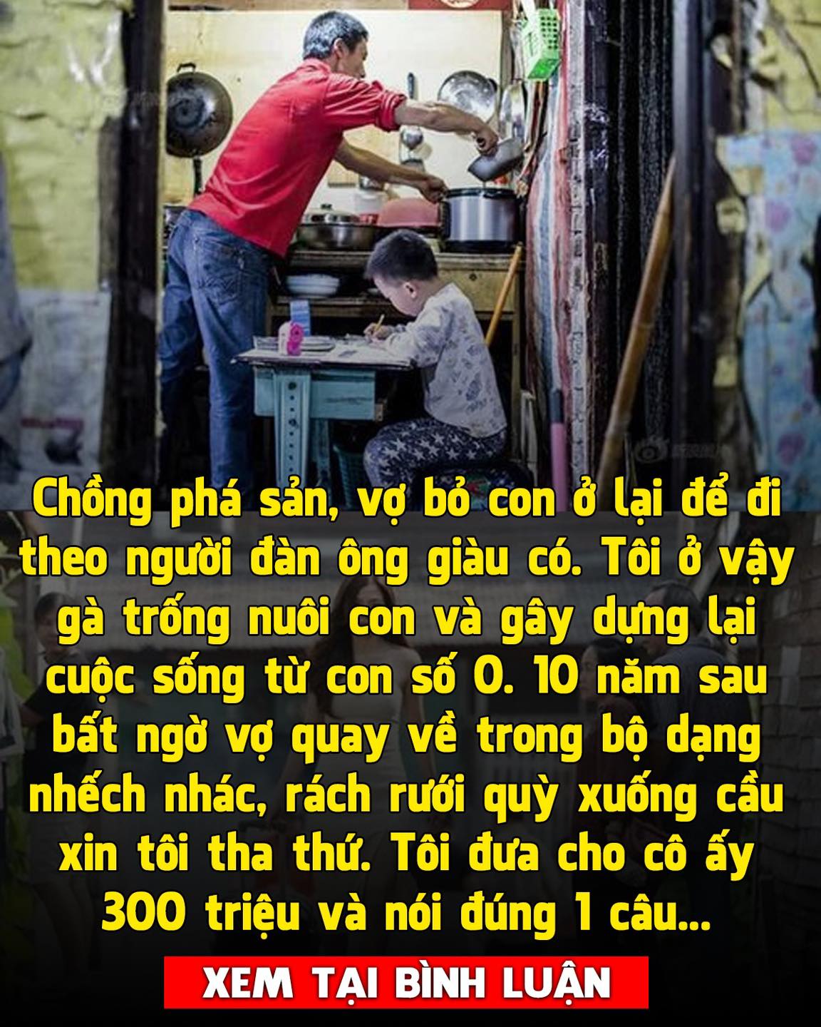 Chồng phá sản, vợ bỏ trốn cùng người đàn ông giàu có, 10 năm sau quay về tôi cho cô ấy 300 triệu