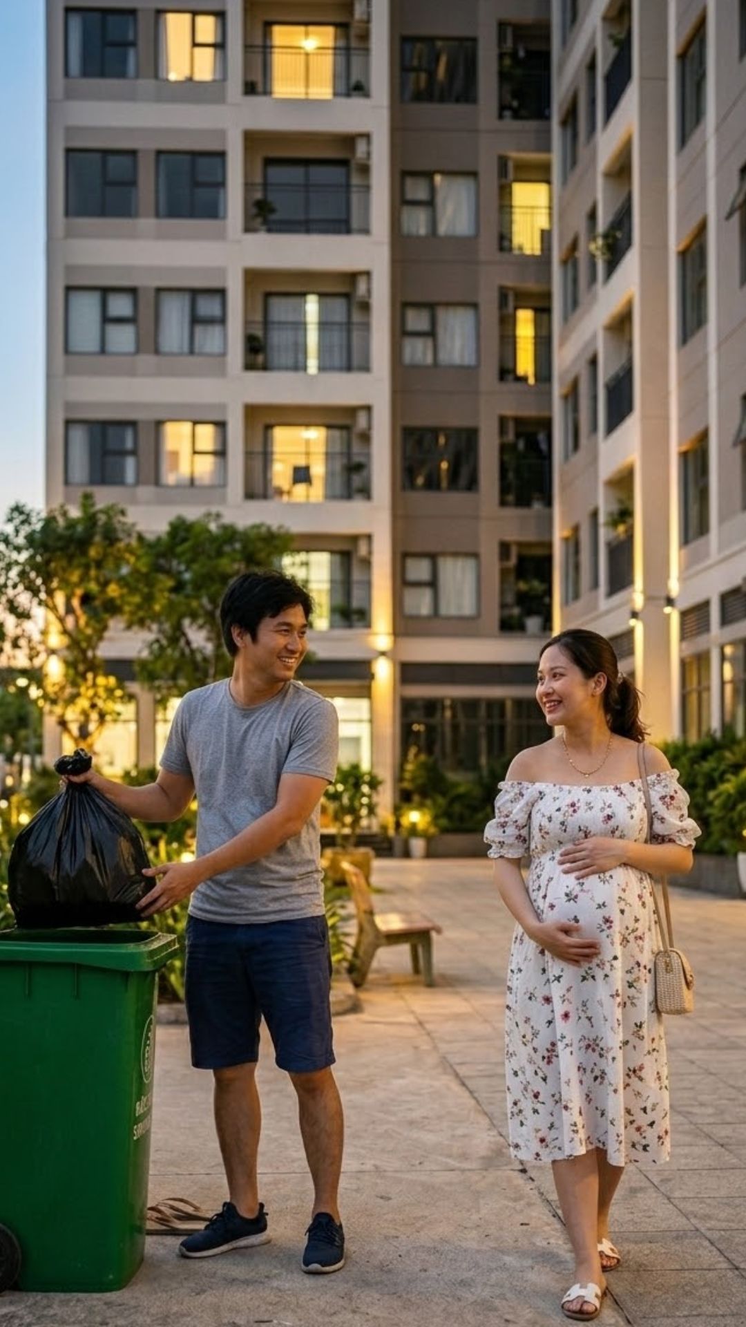 Mỗi tối chồng chỉ đi đ ổ rác 3 phút thế mà 3 tháng sau cô hàng x ó m vác b ụ ng đến ă n v ạ