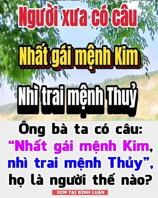 Ông bà ta có câu: “Nhất gái mệnh Kim, nhì trai mệnh Thủy”, họ là người thế nào?
