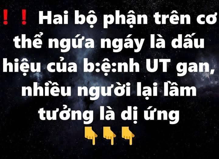 Hai bộ phận trên cơ thể ngứa ngáy là dấu hiệu của bệnh UT gan, nhiều người lại lầm tưởng là dị ứng