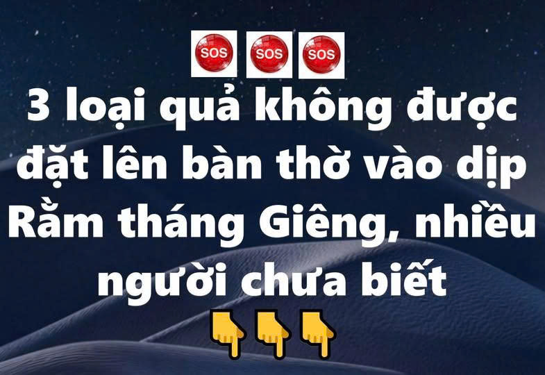 3 loại quả không nên đặt lên bàn thờ vào ngày Rằm tháng Giêng