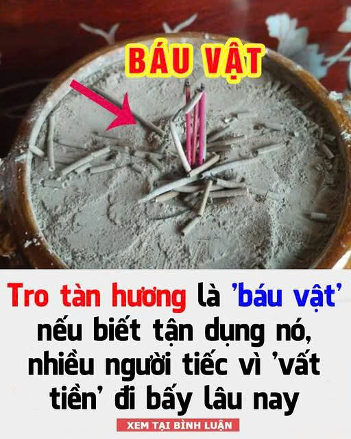 Tro tàn hương là ‘báu vật’ nếu biết tận dụng nó, nhiều người tiếc vì ‘vất tiền’ đi bấy lâu nay